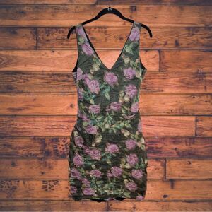 5 for $25🔥Nicole Miller Ruched Floral Sleeveless Dress Size 12